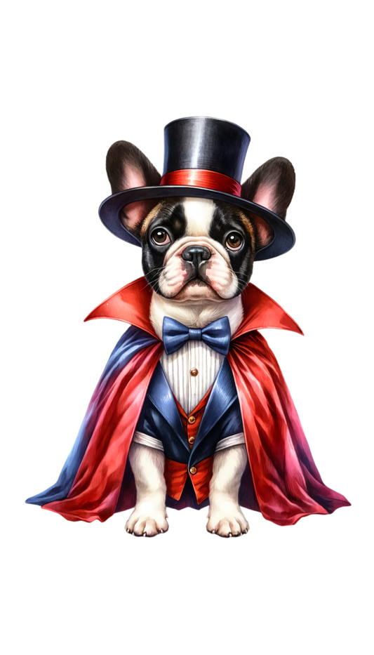 Französische Bulldogge Bügelbild Fiktiv #30