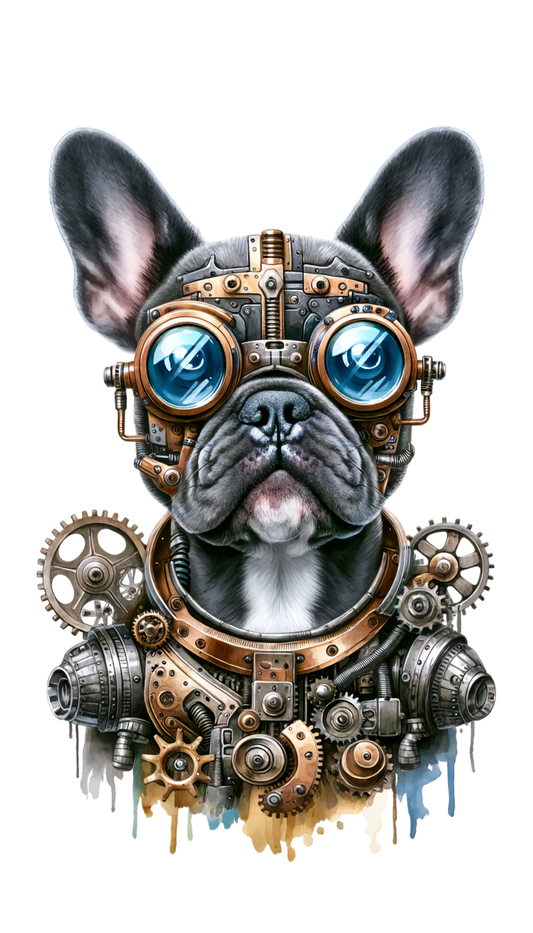 Französische Bulldogge Bügelbild Fiktiv #40