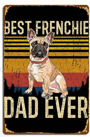 Französische Bulldogge Türschild / Dekoschild / Blechschild - Sale