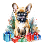 Französische Bulldogge Bügelbild Weihnachten #84