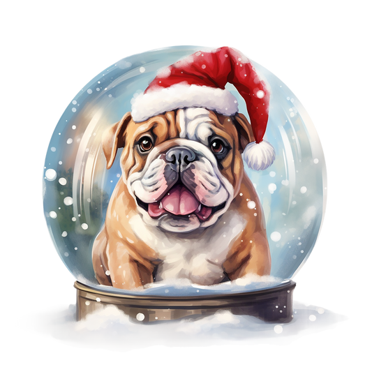Englische Bulldogge Bügelbild Weihnachten #19