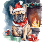 Französische Bulldogge Bügelbild Weihnachten #3
