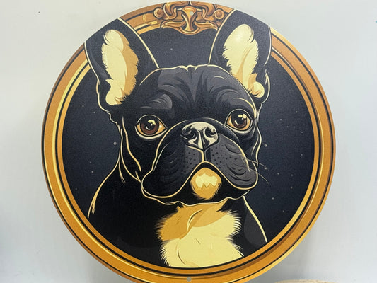 Französische Bulldogge Türschild / Dekoschild / Blechschild #75