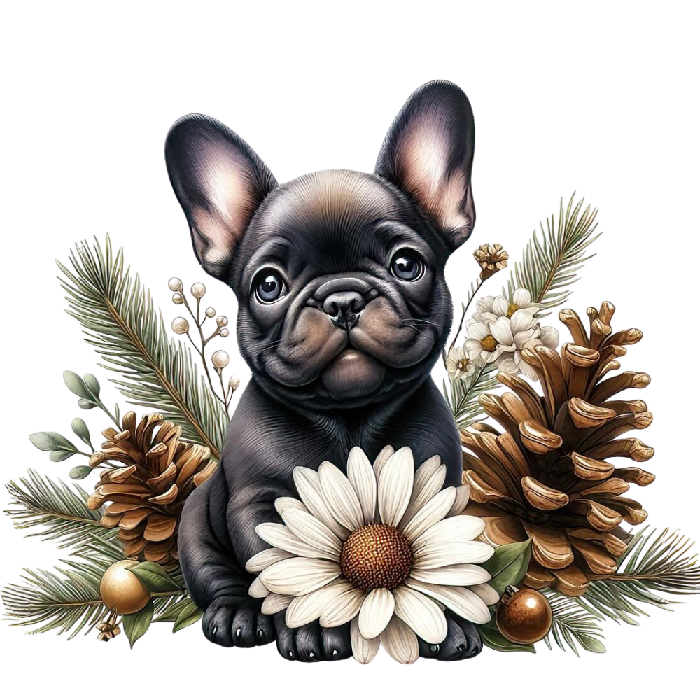 Französische Bulldogge Bügelbild Weihnachten #145