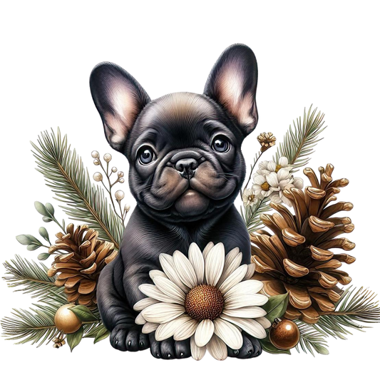Französische Bulldogge Bügelbild Weihnachten #145