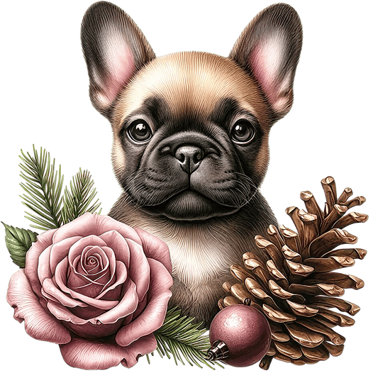 Französische Bulldogge Bügelbild Weihnachten #146
