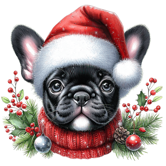 Französische Bulldogge Bügelbild Weihnachten #148