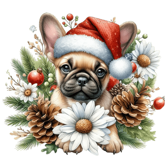 Französische Bulldogge Bügelbild Weihnachten #154