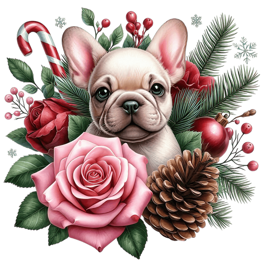 Französische Bulldogge Bügelbild Weihnachten #157