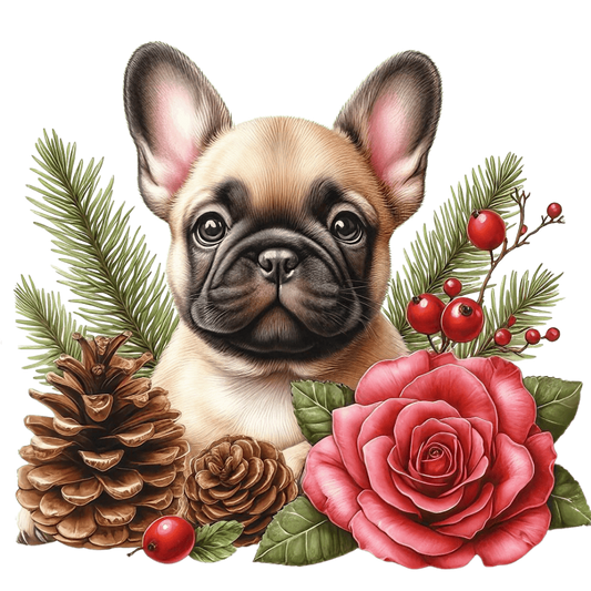Französische Bulldogge Bügelbild Weihnachten #159