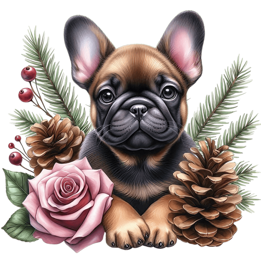 Französische Bulldogge Bügelbild Weihnachten #160
