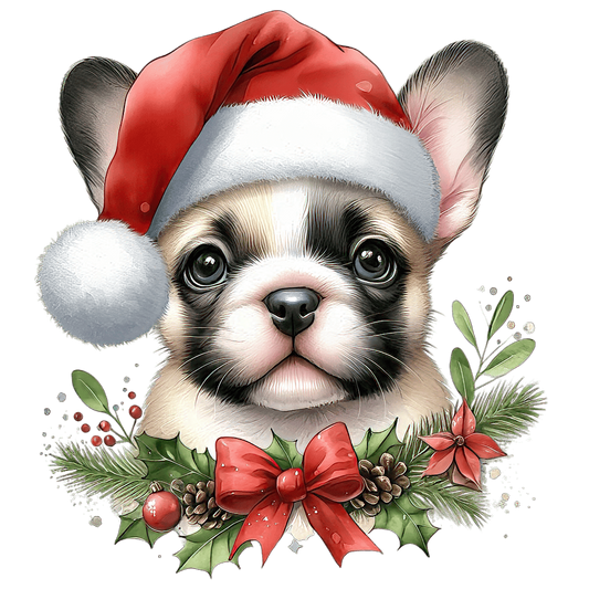 Französische Bulldogge Bügelbild Weihnachten #162
