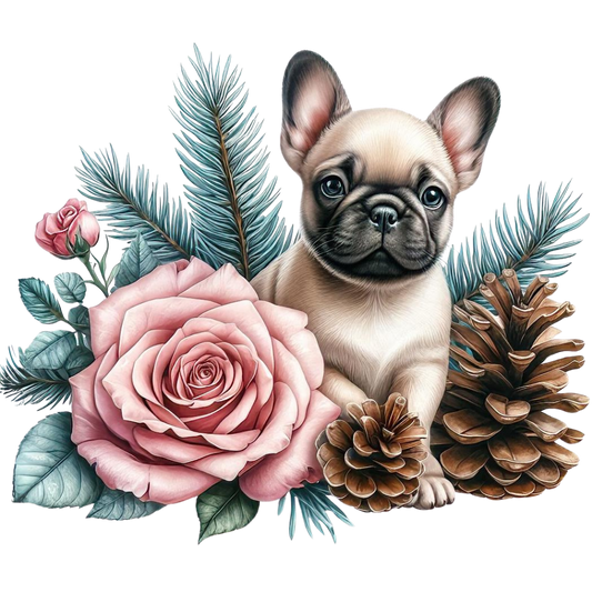 Französische Bulldogge Bügelbild Weihnachten #141