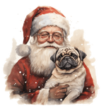 Mops Bügelbild Weihnachten #4