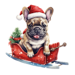 Französische Bulldogge Bügelbild Weihnachten #88