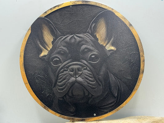 Französische Bulldogge Türschild / Dekoschild / Blechschild #88