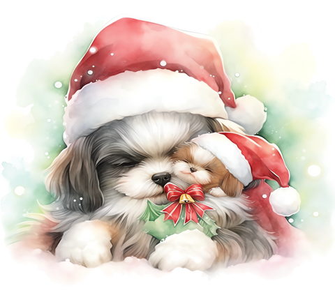 Shih Tzu Bügelbild Weihnachten #6