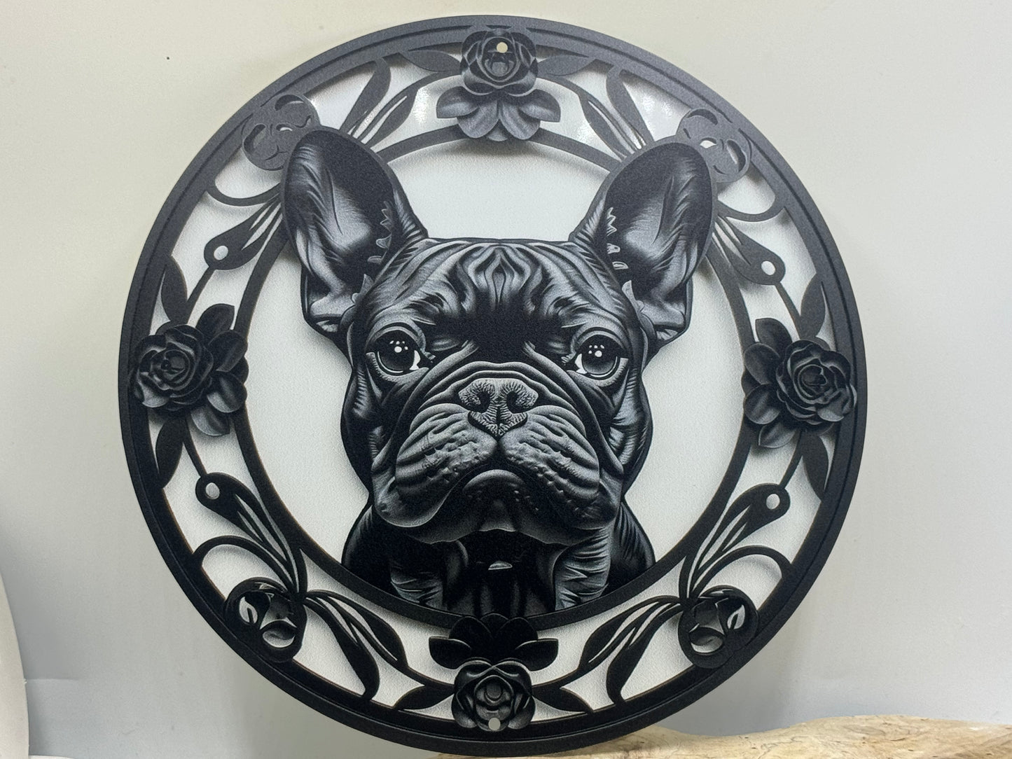 Französische Bulldogge Türschild / Dekoschild / Blechschild #71