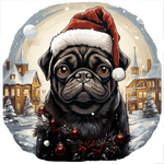 Mops Bügelbild Weihnachten #25