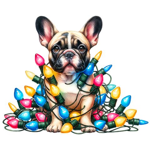 Französische Bulldogge Bügelbild Weihnachten #31