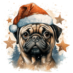 Mops Bügelbild Weihnachten #18