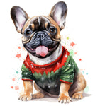 Französische Bulldogge Bügelbild Weihnachten #22