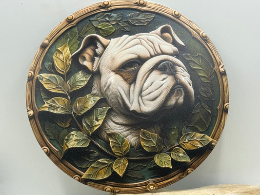 Englische Bulldogge Türschild / Dekoschild / Blechschild #4 - Sale