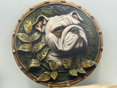 Englische Bulldogge Türschild / Dekoschild / Blechschild
