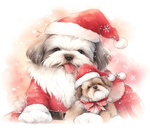 Shih Tzu Bügelbild Weihnachten #2