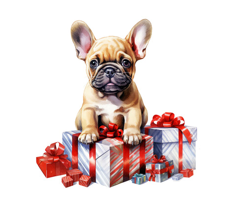 Französische Bulldogge Bügelbild Weihnachten #29
