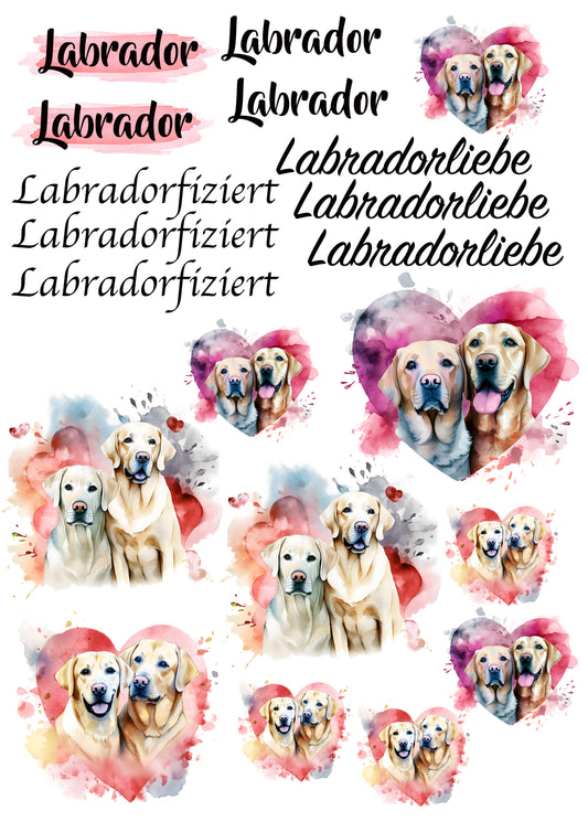 Labrador Wasserschiebefolie / Kerzentattoos #2