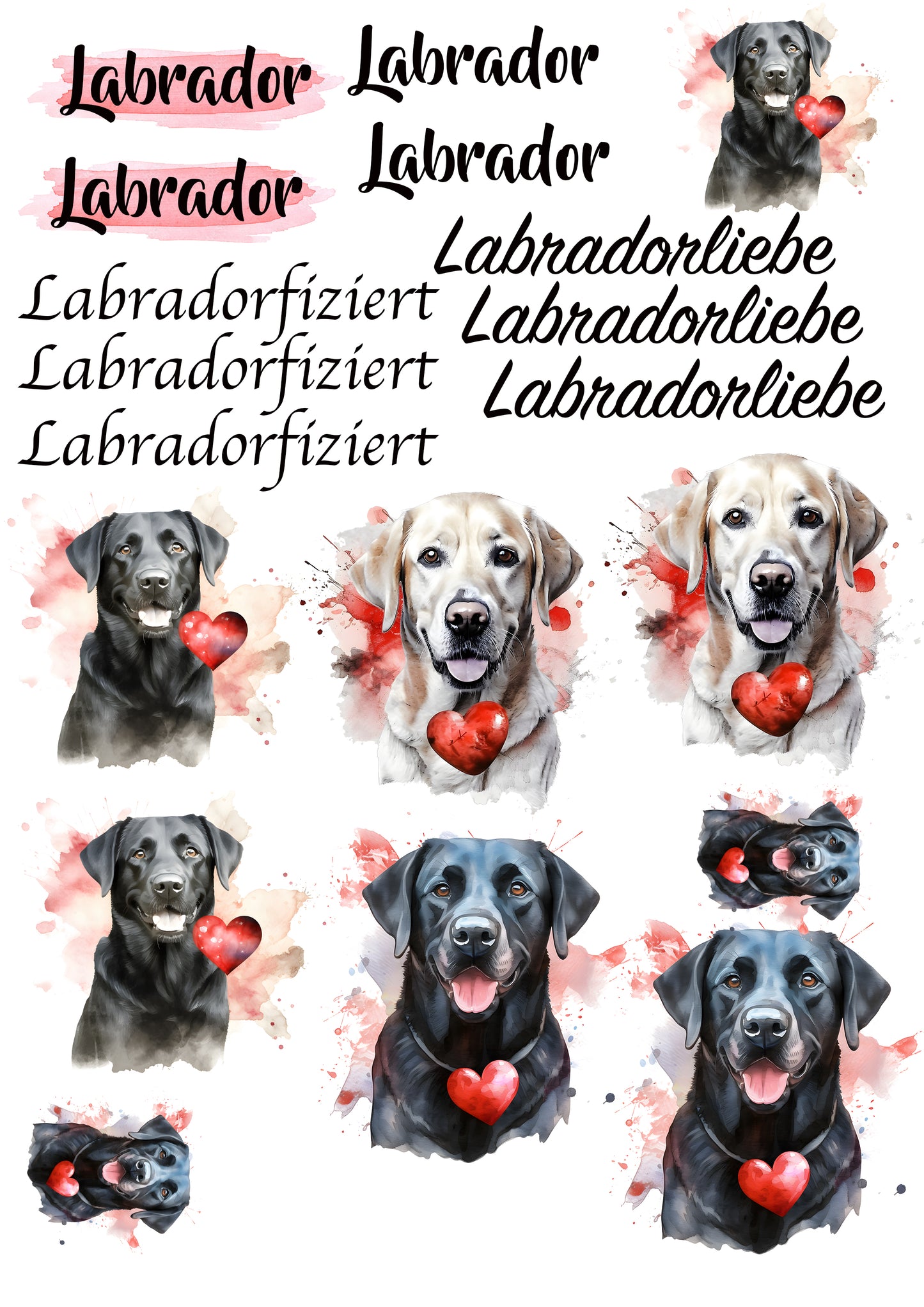 Labrador Wasserschiebefolie / Kerzentattoos #1