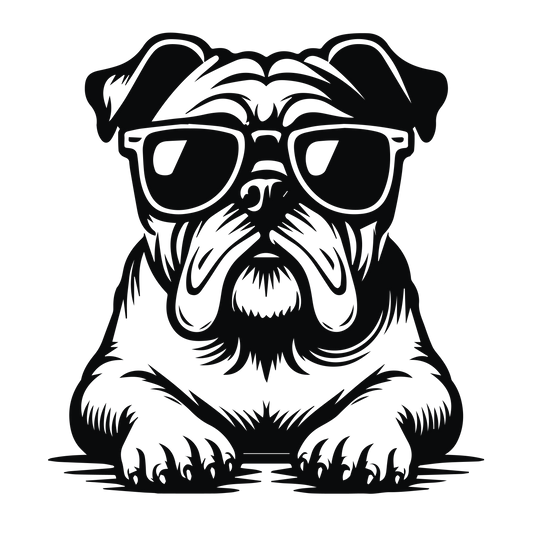 Englische Bulldogge Autoaufkleber #96