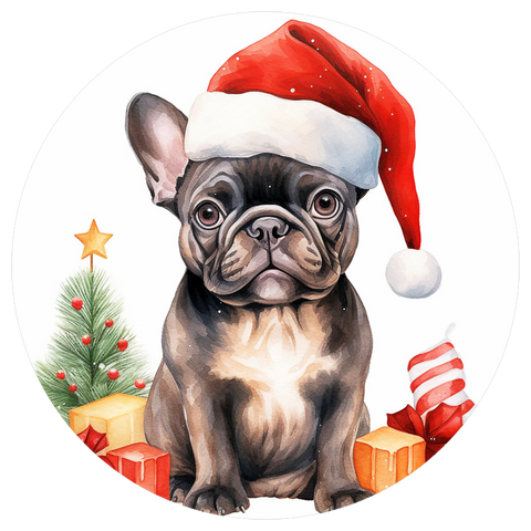 Französische Bulldogge Bügelbild Weihnachten #125