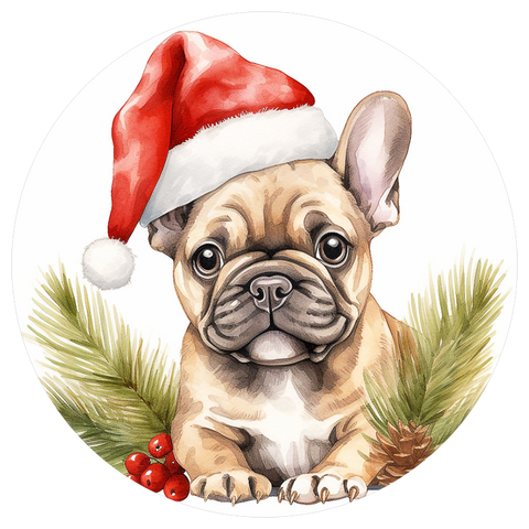 Französische Bulldogge Bügelbild Weihnachten #126