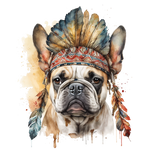 Französische Bulldogge Bügelbild Watercolor #10