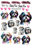 Shih Tzu Wasserschiebefolie / Kerzentattoos #4