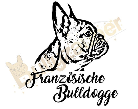 Französische Bulldogge Autoaufkleber #2