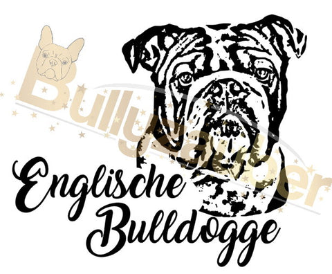 Englische Bulldogge Autoaufkleber #1