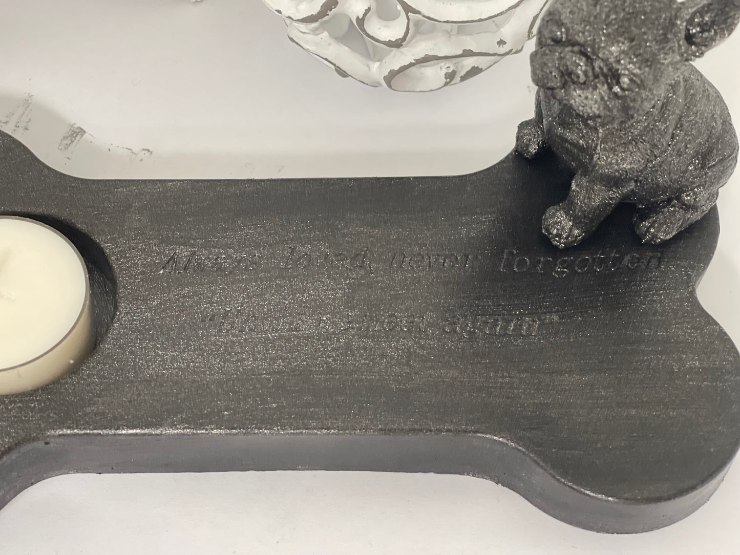 Teelichthalter Gedenktafel mit Spruch - Erinnerung
