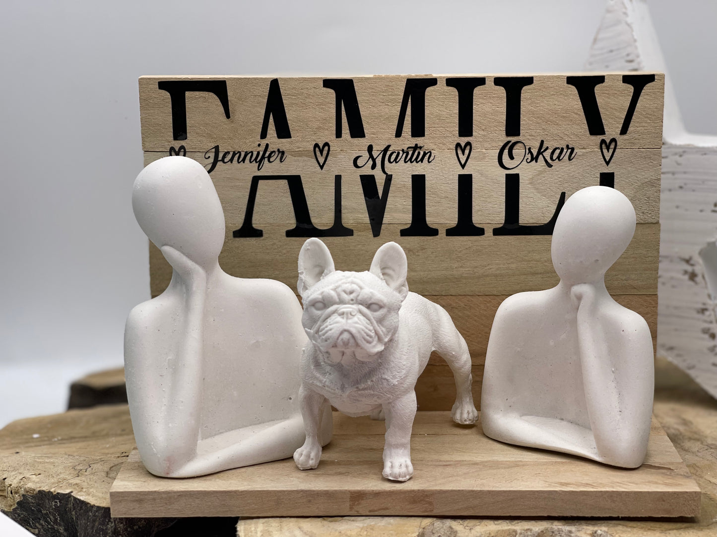 Dekoration Familie / Family mit Haustier