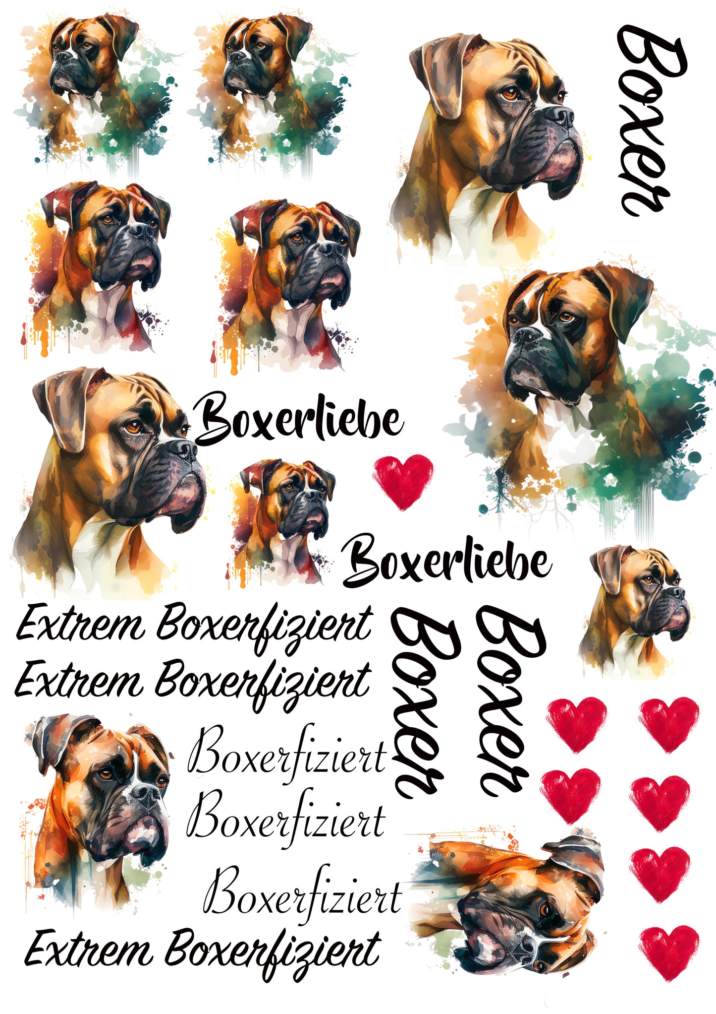 Boxer Wasserschiebefolie / Kerzentattoos #3