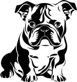 Englische Bulldogge Autoaufkleber #58