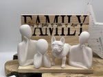 Dekoration Familie / Family mit Haustier