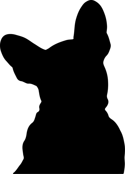 Französische Bulldogge Silhouette Autoaufkleber #14