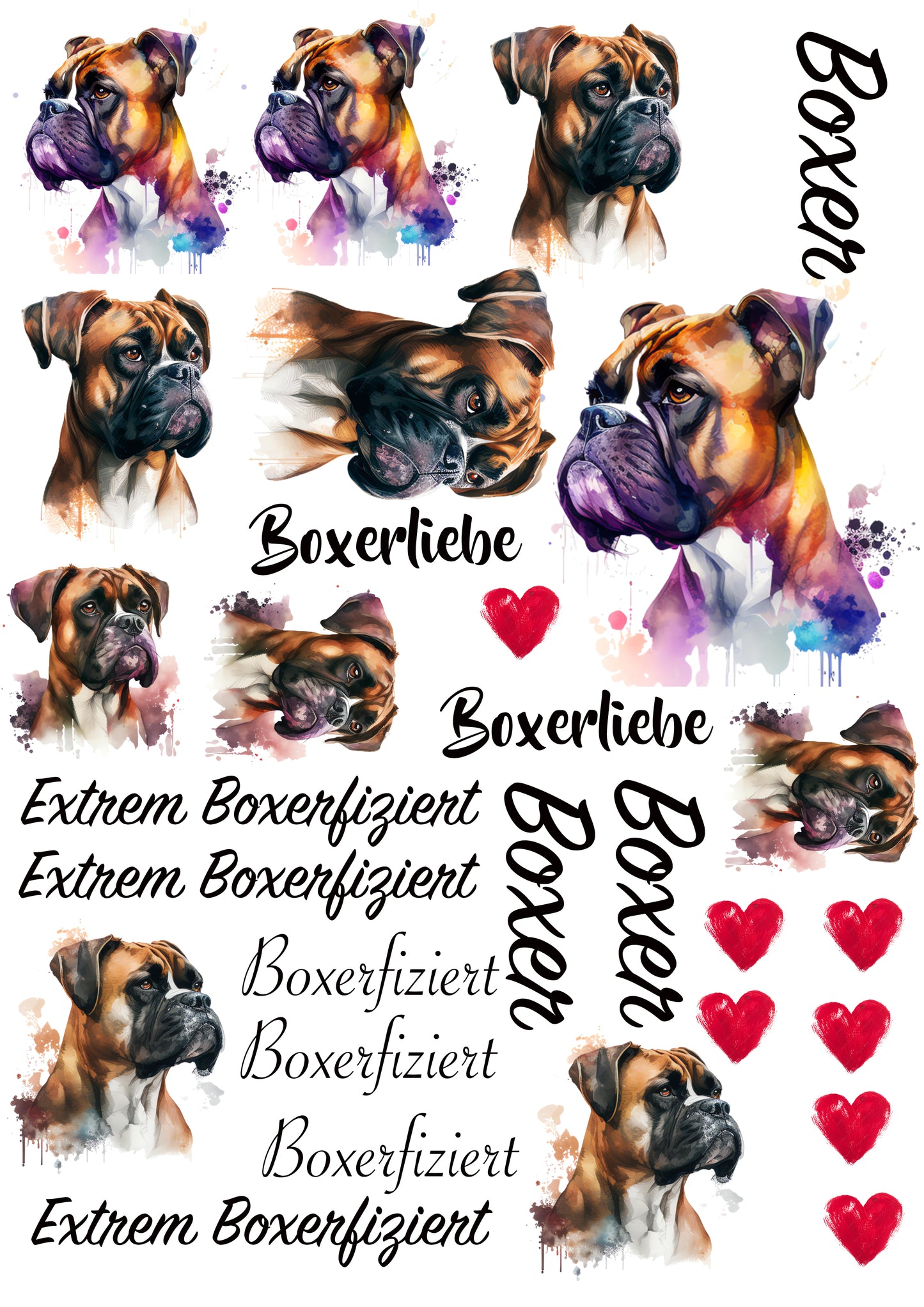 Boxer Wasserschiebefolie / Kerzentattoos #9