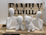 Dekoration Familie / Family mit Haustier