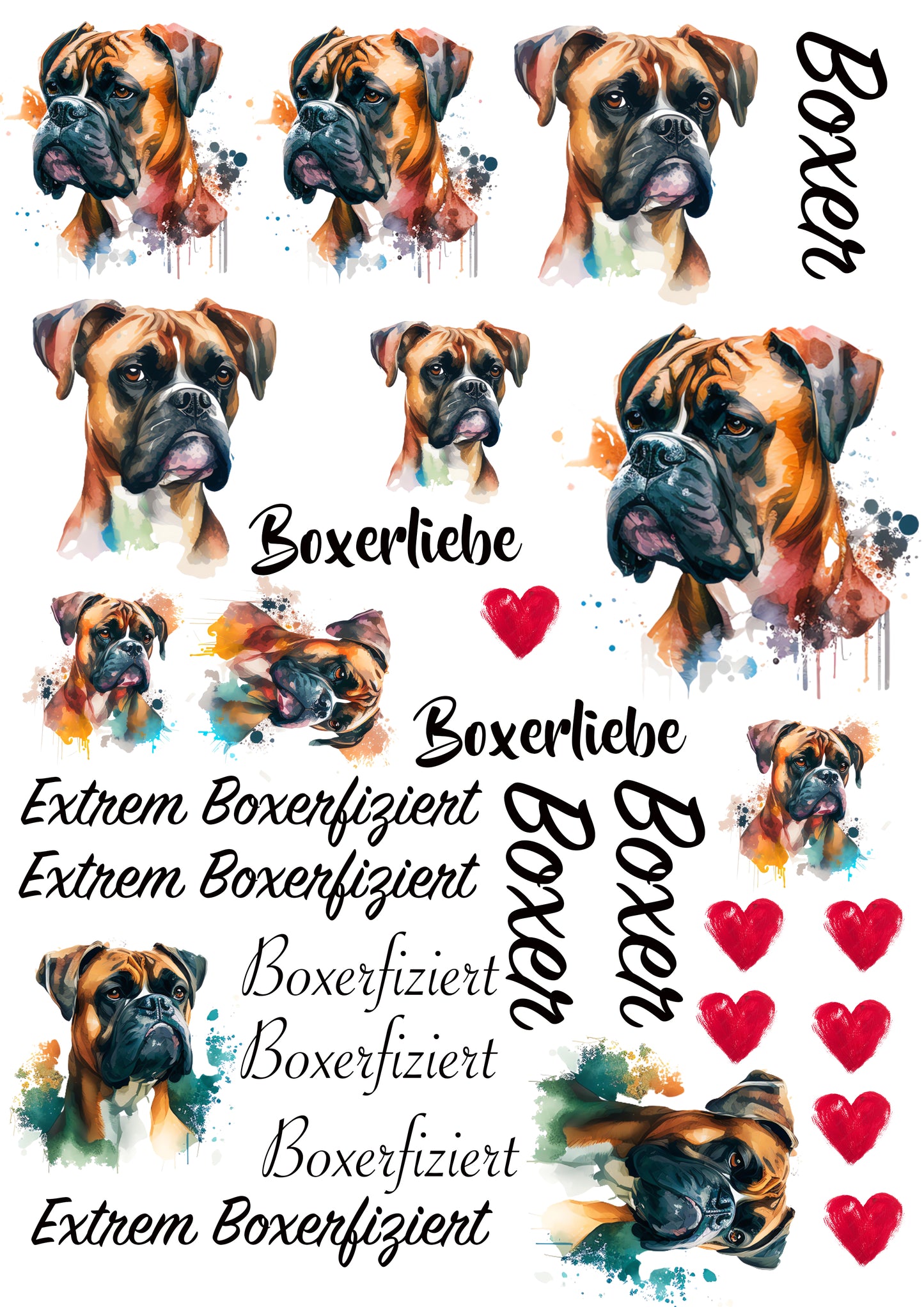Boxer Wasserschiebefolie / Kerzentattoos #2