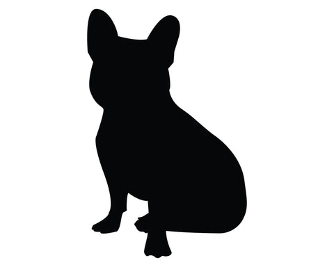 Französische Bulldogge Silhouette Autoaufkleber #6