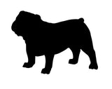 ENGLISCHE BULLDOGGE  Silhouette Autoaufkleber